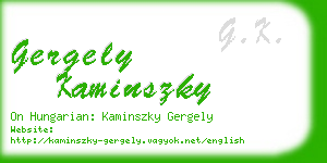 gergely kaminszky business card